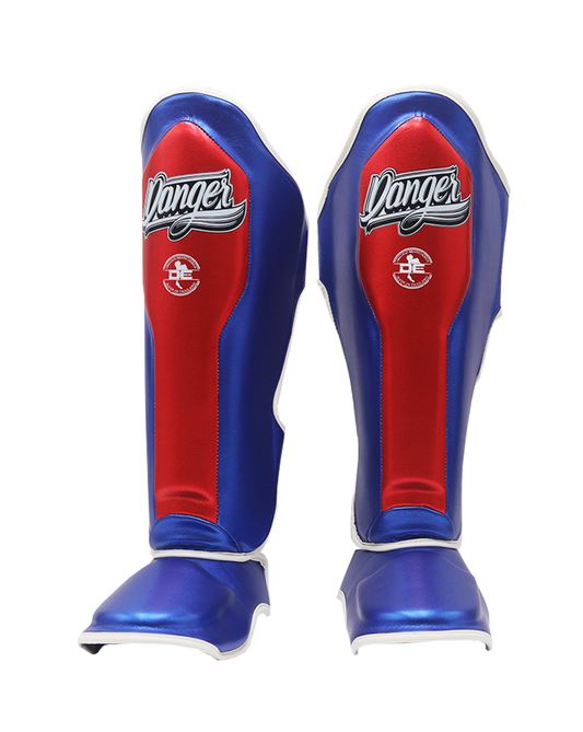 DANGER Shin Guards Evo 3.0 Blue/Red/Silver