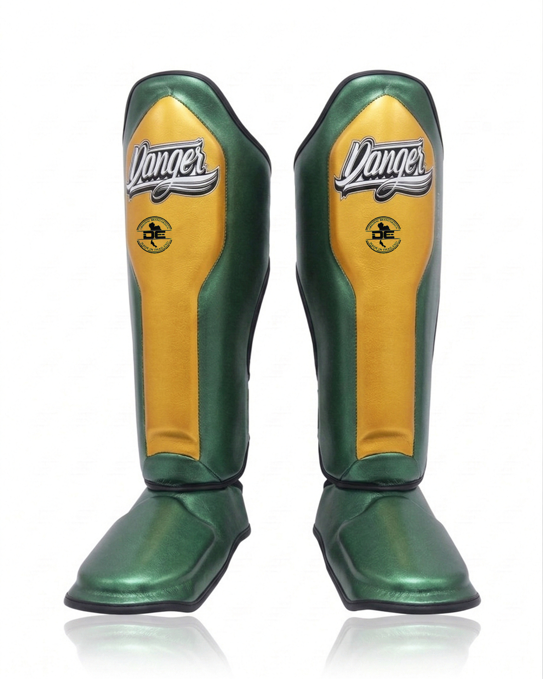 DANGER Shin Guards Evo 3.0 Met. Green/Gold/Black