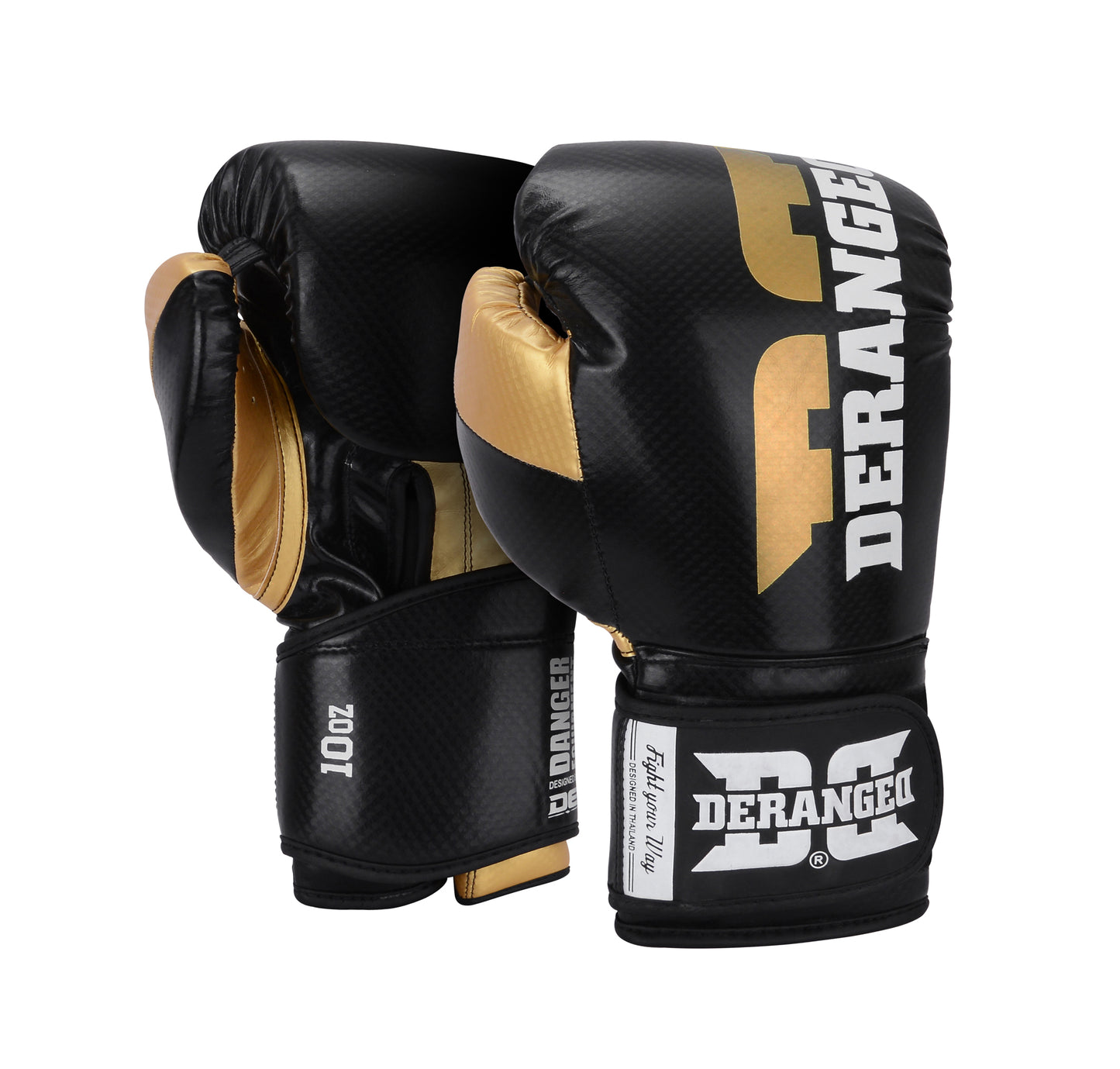 DERANGED Boxing Gloves Black Carbon