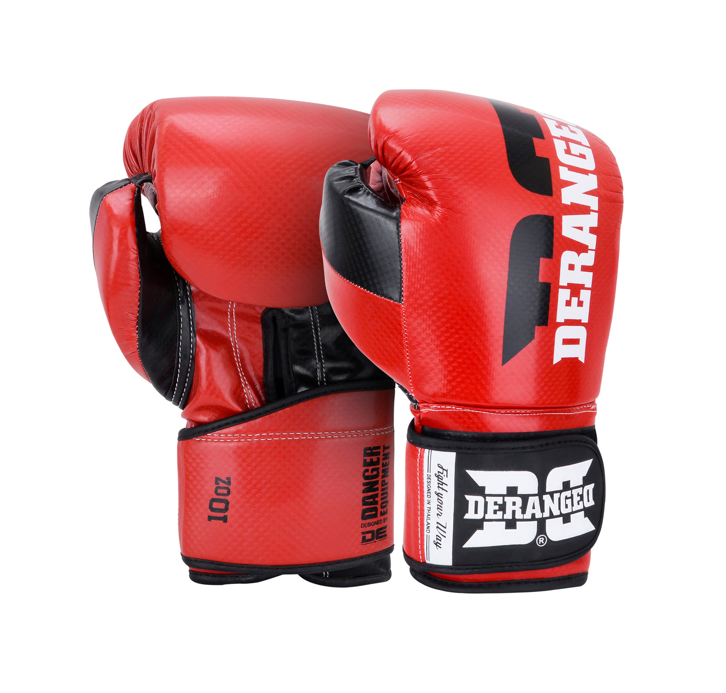 DERANGED Boxing Gloves Red Carbon