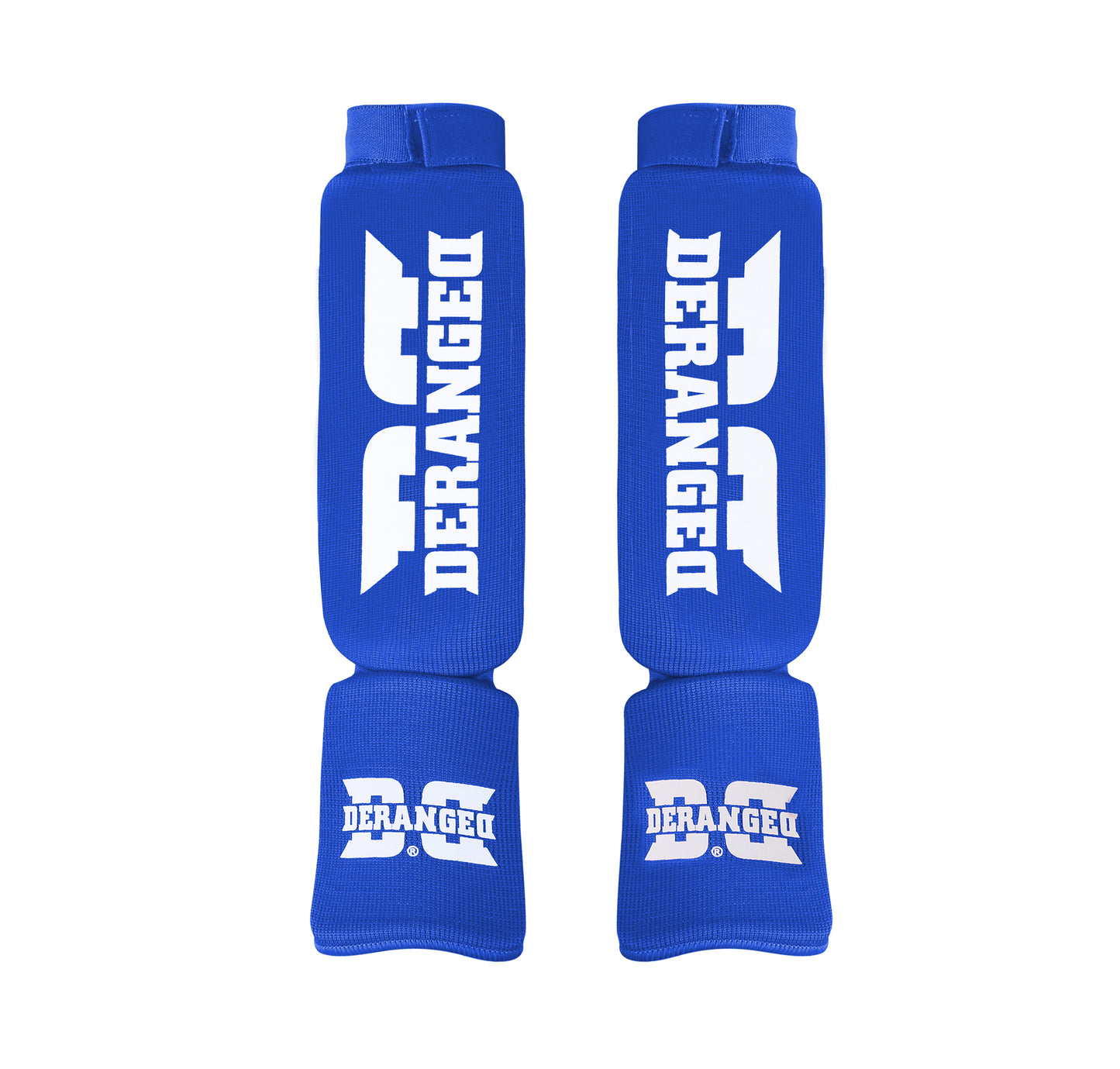 DERANGED Elastic Shin Guards Blue
