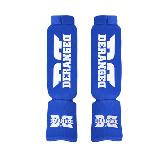 DERANGED Elastic Shin Guards Blue