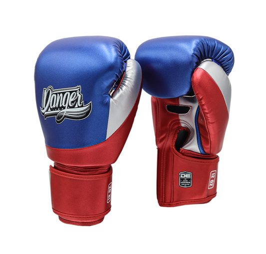 DANGER Boxing Gloves Evo 3.0 Blue/Red/Silver