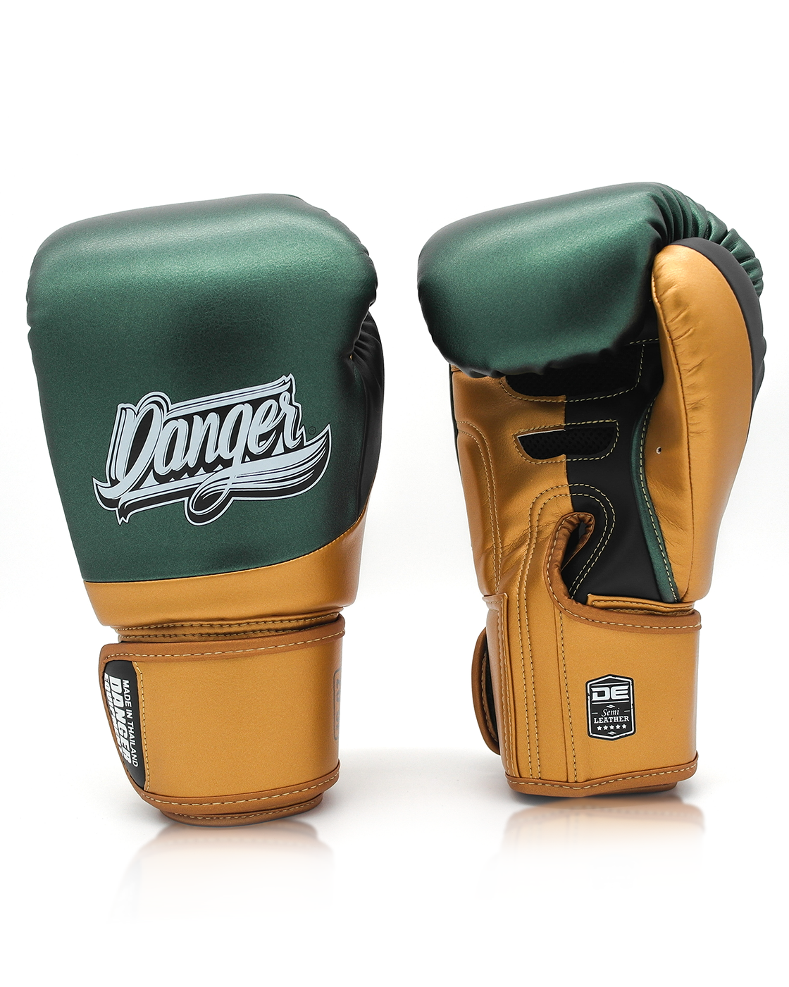 DANGER Boxing Gloves Evo 3.0 Met. Green/Gold/Black