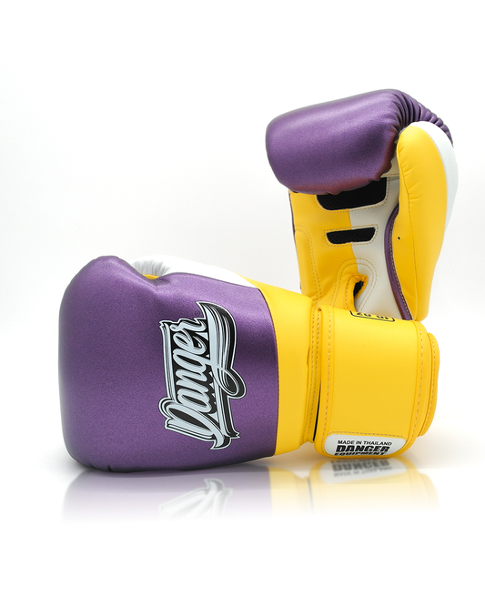 DANGER Boxing Gloves Evo 3.0 Met. Purple/Yellow/White