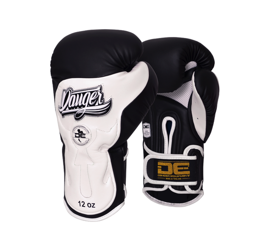 DANGER Boxing Gloves Ultimate Fighter Black/White