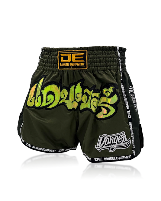 DANGER Muaythai Shorts DEMTS-EX205 Army Green