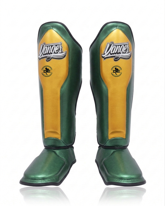 DANGER Shin Guards Evo 3.0 Met. Green/Gold/Black