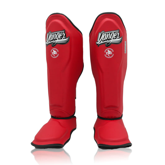 DANGER Shin Guards Supermax Red