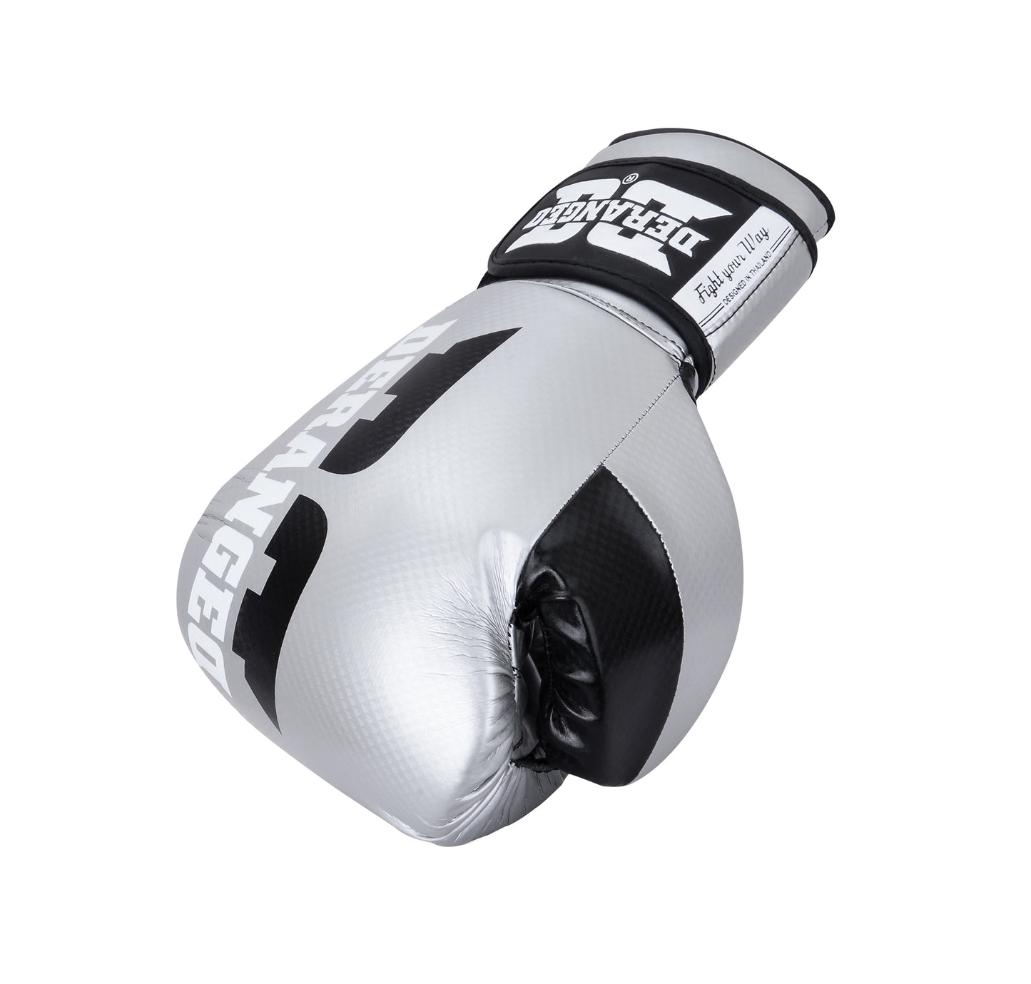 DERANGED Boxing Gloves Silver Carbon