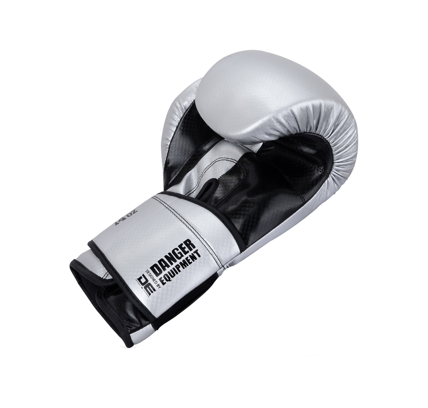 DERANGED Boxing Gloves Silver Carbon