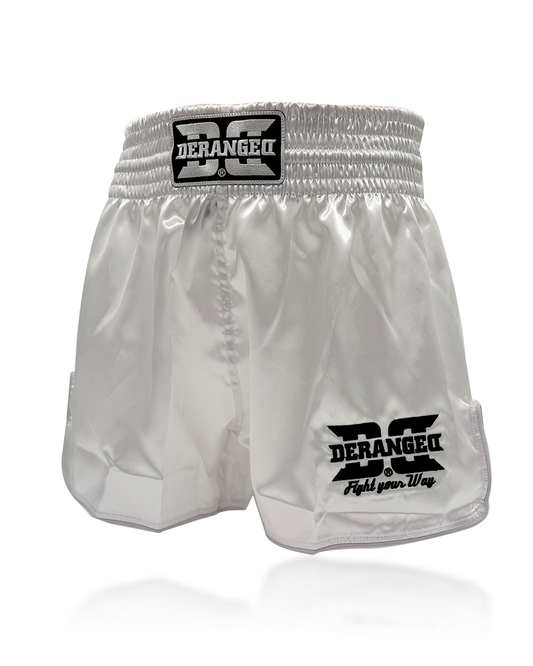 DERANGED Muaythai Shorts MTS-004 White